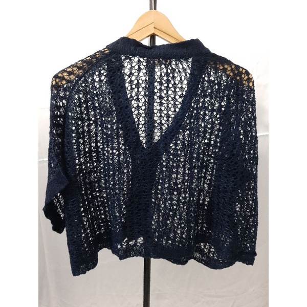 Cardigan Kekinian Jumbo Modern Crinkle Airflow Halus I0G5 V Motif Bunga Tebal Terbaru Batwing Crop L