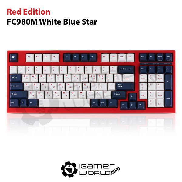 Leopold FC980M PD White Blue Star Mechanical Gaming Keyboard