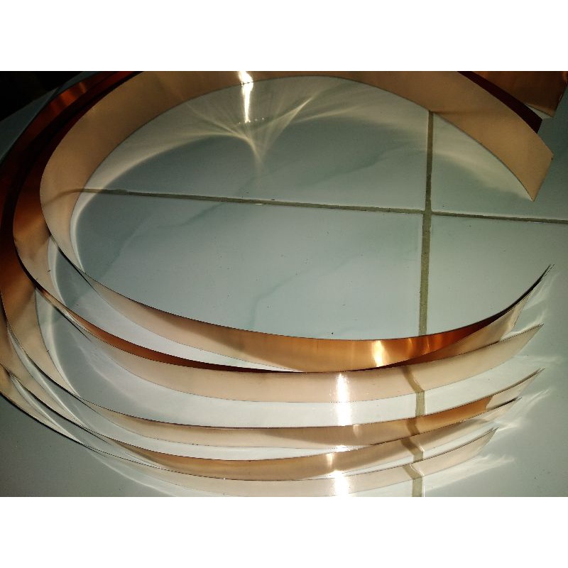 lembaran plat tembaga ukuran 120x2.7cm tebal 0.2mm
