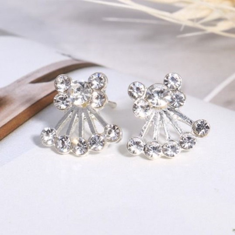 [✅READY STOCK] Anting ​Korea Mutiara Pejantan Kristal Fashion Wanita Murah Hati Mutiara  Pesona Zirkon Bintang Penjualan Panas Mode