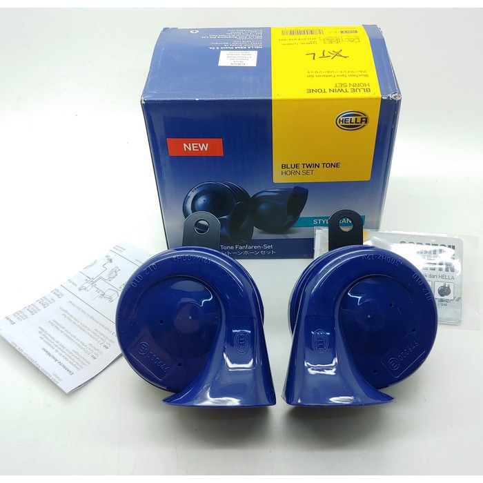 Klakson HELLA Keong Blue Twin Tone Horn Set 12V HELLA