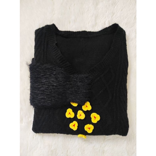 Sweater Rajut knitwear bulu bulu premium
