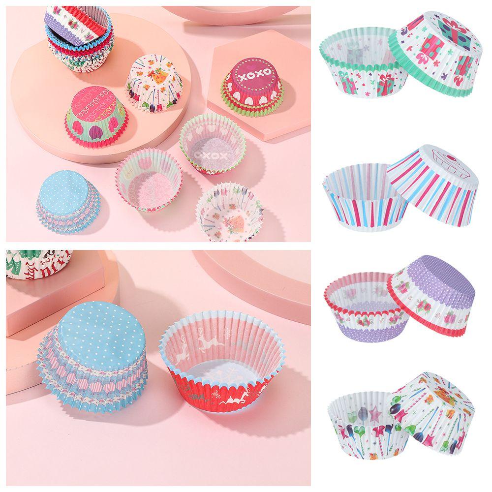 Solighter 100Pcs Pembungkus Cupcake Alat Kue Kering Rumah &amp; Dapur Liner Muffin Cases