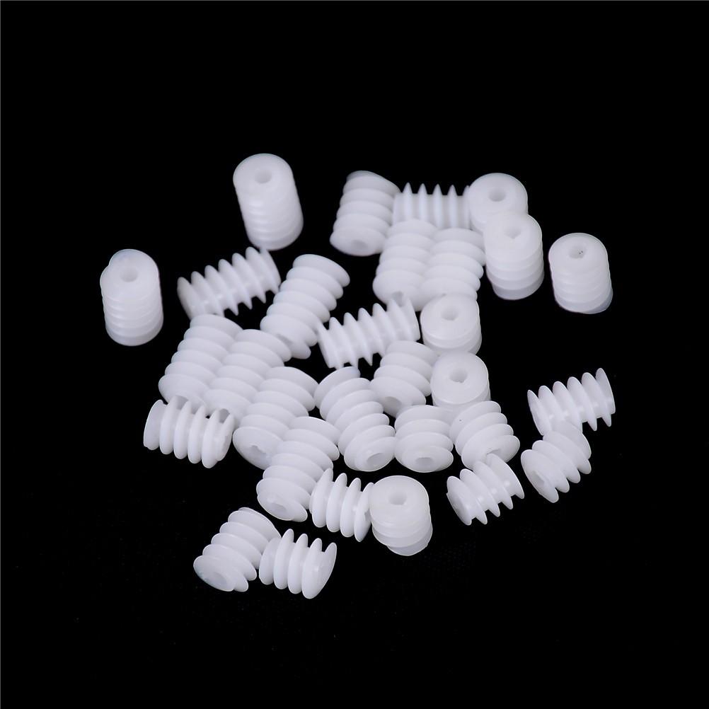 10Pcs Gear Cacing Bahan Plastik Ukuran 6x8mm 2mm untuk Mainan DIY 0 0 0 0 0