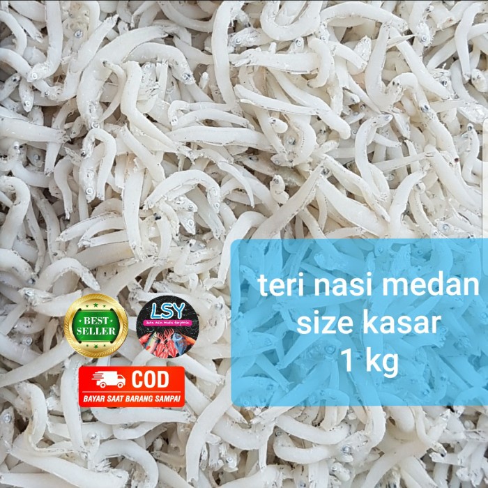 

10cscss Ikan Asin Teri Nasi Medan / Tn Putih / Size Jumbo 1Kg Dscscv