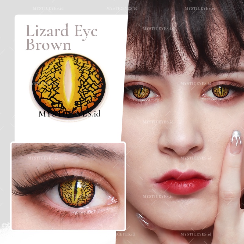 MYSTICEYES SOFTLENS COSPLAY CRAZY LENS  LIZARD EYE SERI 14.5MM (NORMAL)