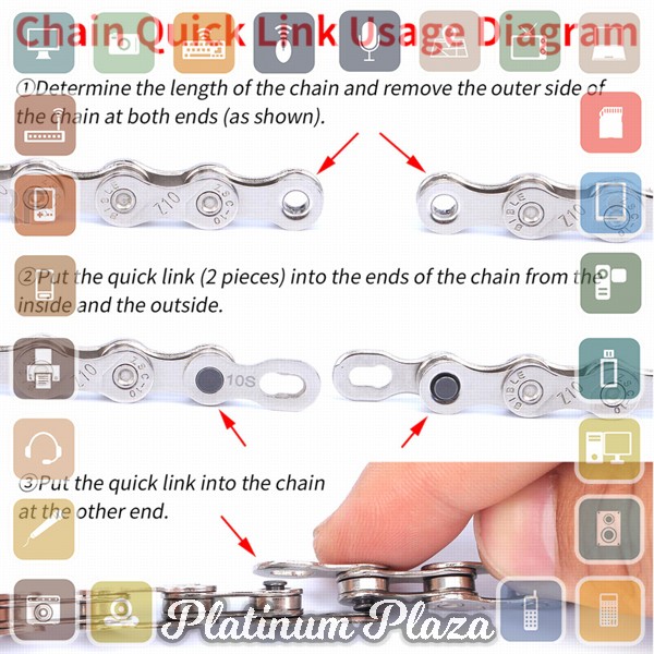 DUUTI Tang Mini Reparasi Rantai Sepeda Bike Chain Quick Repairing Link - RL216 - Black`458RI4-