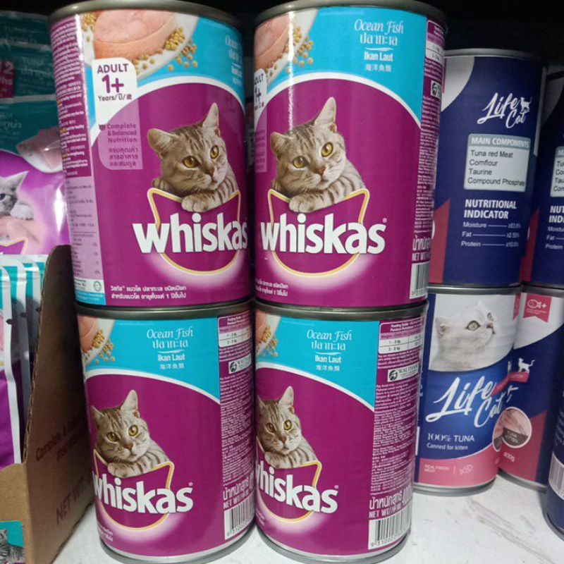 WHISKAS TUNA KALENG 400gram/whiskas can wet food/makanan kucing