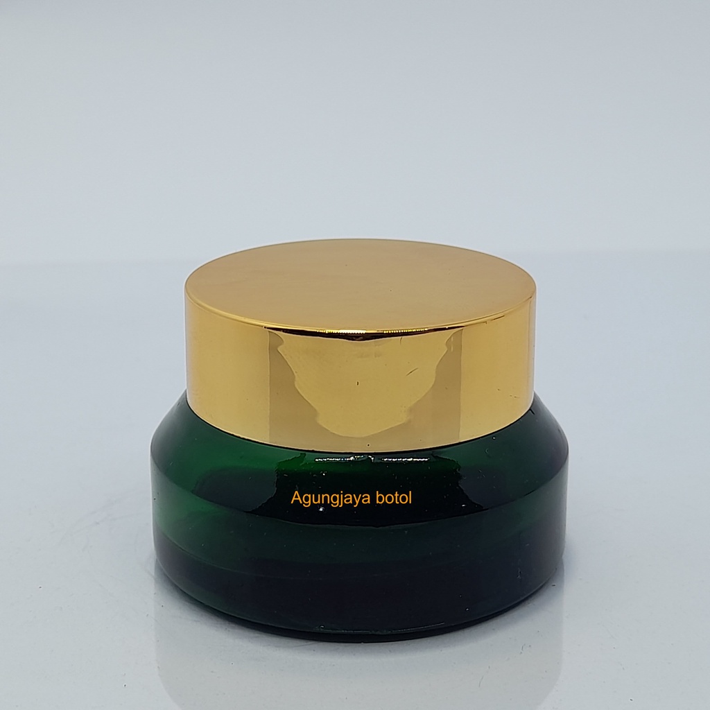 Pot Kaca 15 Gr Gendut Hijau Original / Pot Kaca / Pot Cream Kaca / Pot Krim Wajah / Pot Kosmetik / P