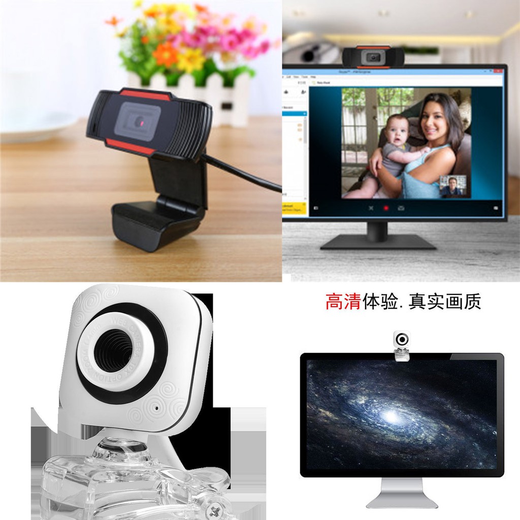 1080P FullHD 720P HD Webcam Desktop Laptop Mic Video Conference 360 Degree 480P Q360 White Web cam Grab Medan