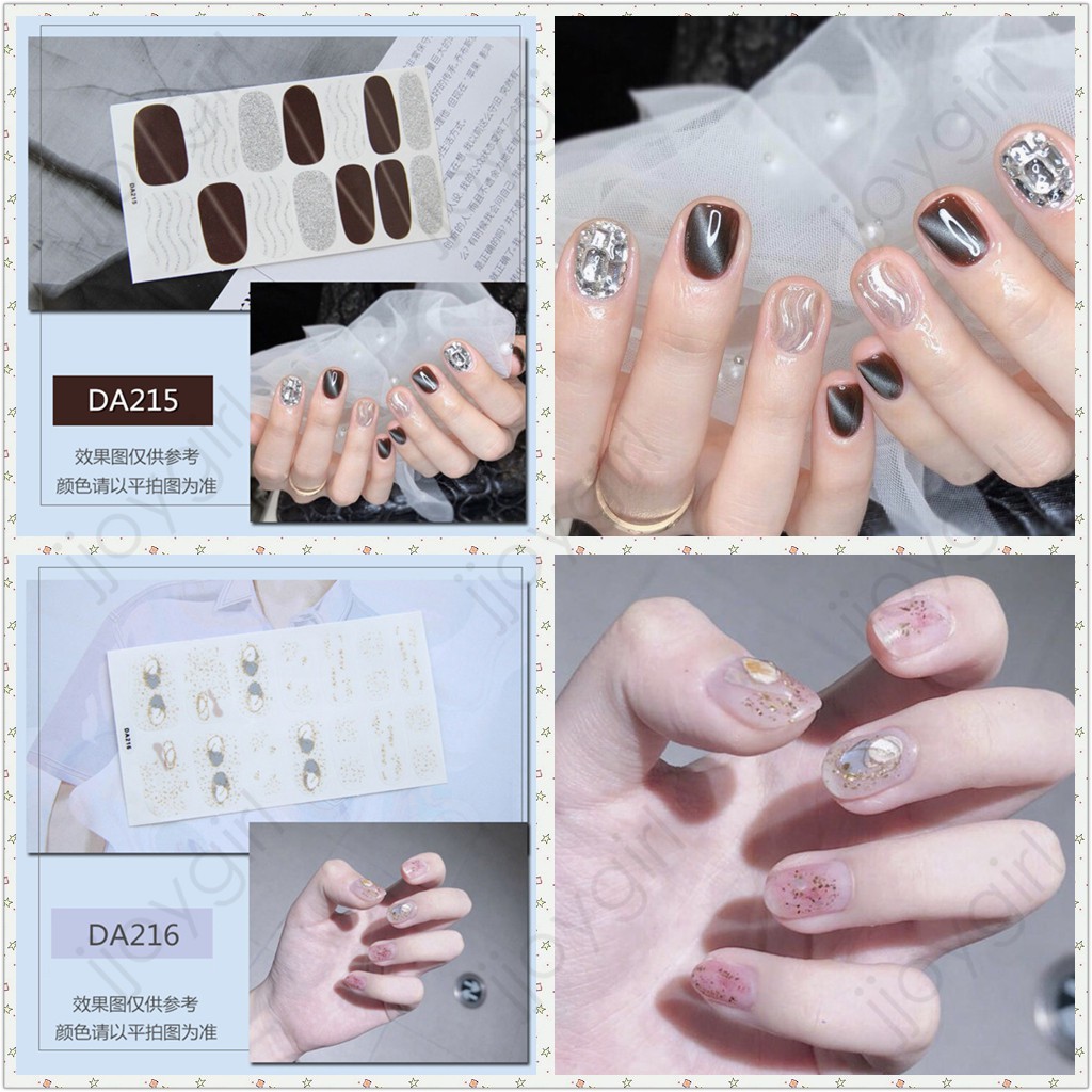 &lt;Jjoygirl&gt;DA Nail sticker motif / sticker kuku / stiker kuku / nail stiker glitter / stripes design