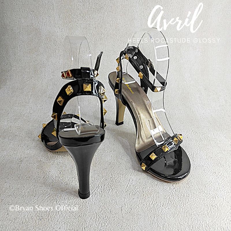 Bryan Avril Heels Tali Pesta 5cm 9cm RockStude Hak Runcing Bigsize Oversize Jumbo 36-40 41 42 43-4