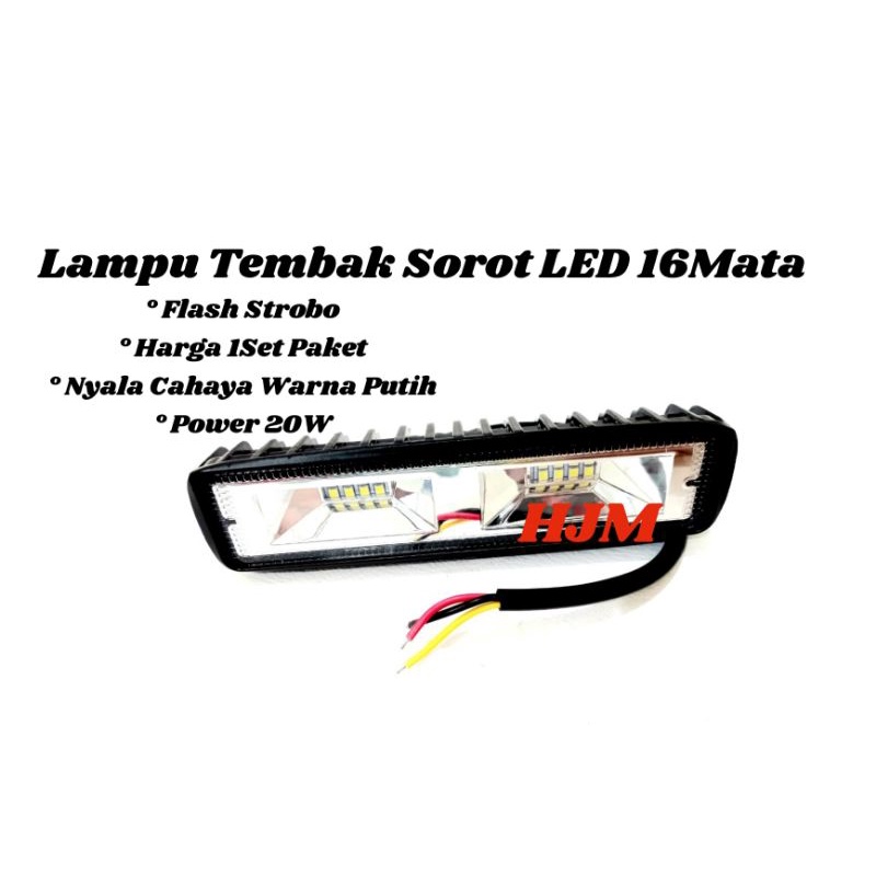 Lampu Tembak Slim Led Sorot Cree 6 Mata