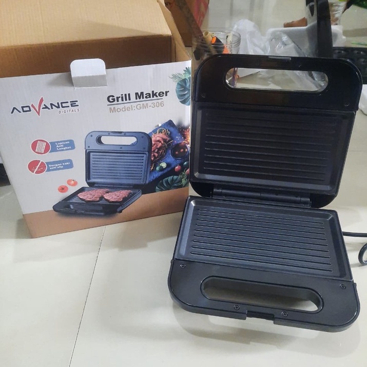 Panggang Listrik Advance Grill Maker GM-306 Panggang Daging Sosis Roti ORI