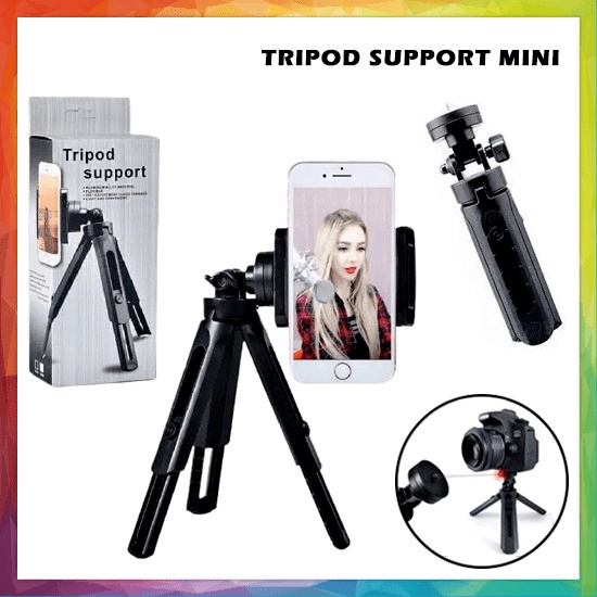 Tripod Support Mini - Phone Extendable With Holder U Satoo Penyangga HP Smartphone Kamera Smartphone