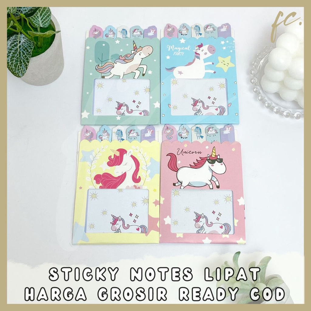 

Sticky Notes / Memo Stick Marker Slim Pembatas Buku Lipat Mini Rainbow Unicorn Tanduk Kuda Little Pony Unikorn Unicron Cartoon Cute Mini Horse Lucu Note Pastel Grosir Ready COD