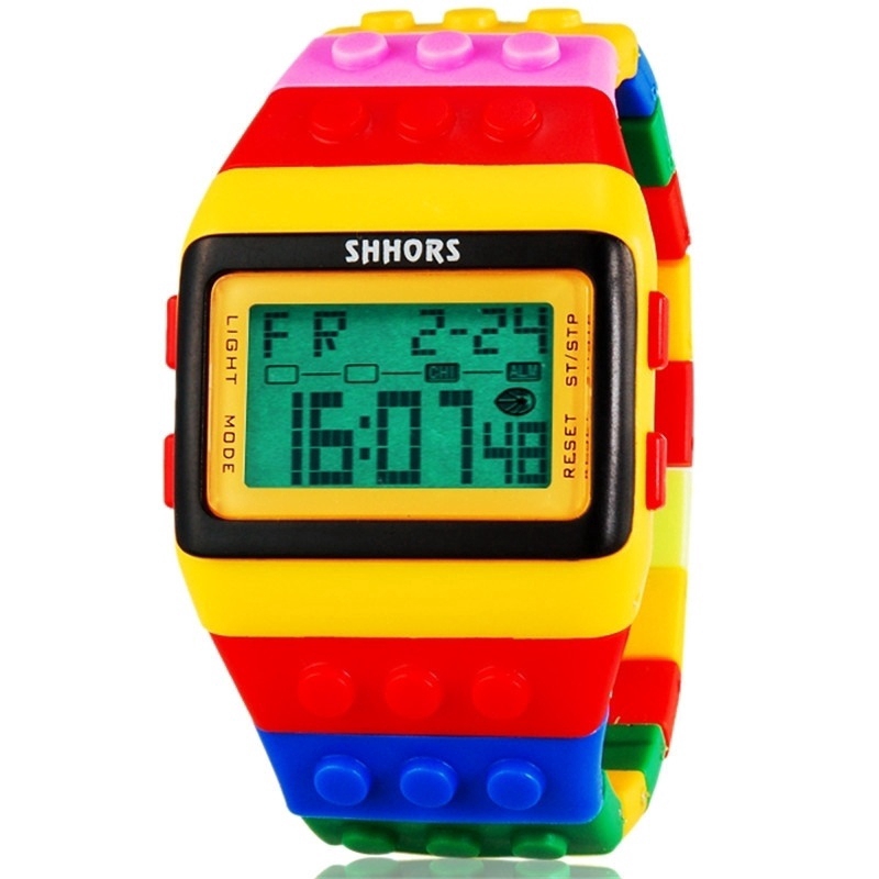 Jam Tangan Motif Kartun Warna Pelangi Untuk Anak Laki Laki