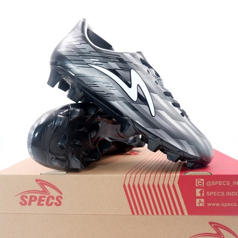 Sepatu Bola Anak Specs Acc Lightspeed II JR FG Black Silver 101061 Original BNIB