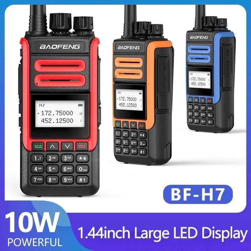 Handy Talkie Dual Band BF-H7 - HT Radio Panggil Dua Arah 10W - Baterai 2200mAh