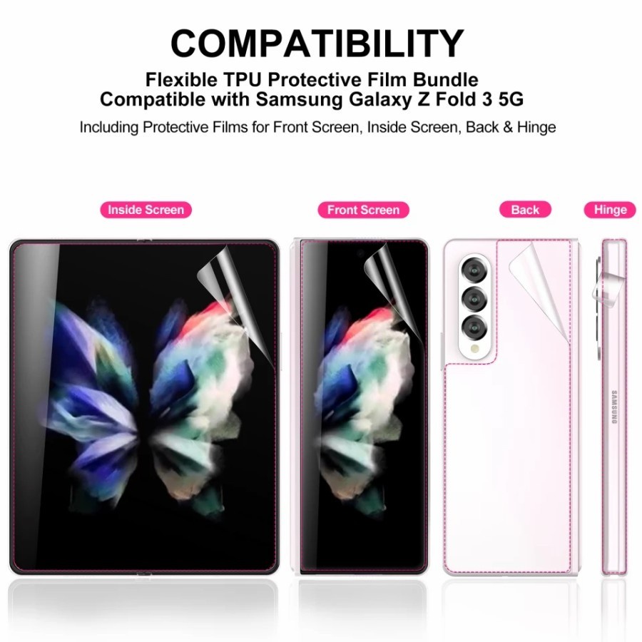 Samsung Galaxy Z FOLD 3 Hydrogel Anti Gores Jelly Full Set Screen Guard Gel D2