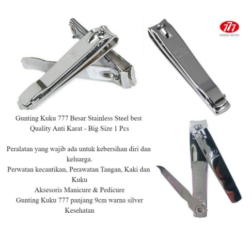 GUNTING KUKU STAINLESS STEEL JUMBO BESAR 777 THREE SEVEN MADE IN KOREA JEPITAN POTONG KUKU