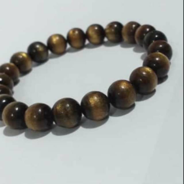 GELANG PRIA AKAR BAHAR TALI ARUS SERAT EMAS/GELANG TALI ARUS EMAS 10MM