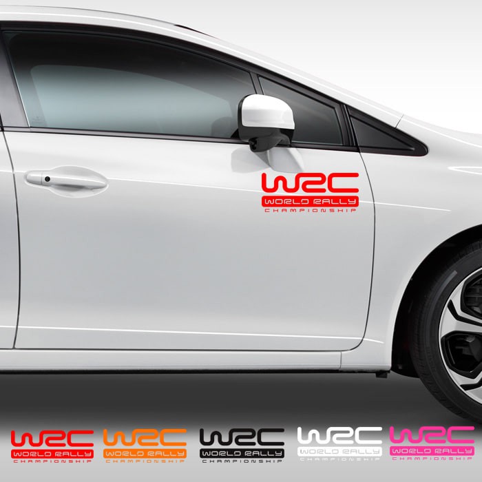 Stiker Kaca Mobil Body Pintu WRC Cool Car Cutting Sticker Rally Racing