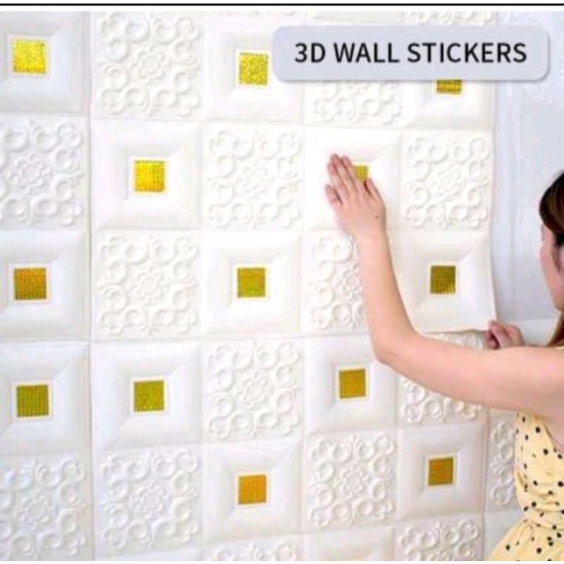 WALLPAPER 3D MOTIF BATIK CLASIC 70X70CM TEBAL 3MM-3