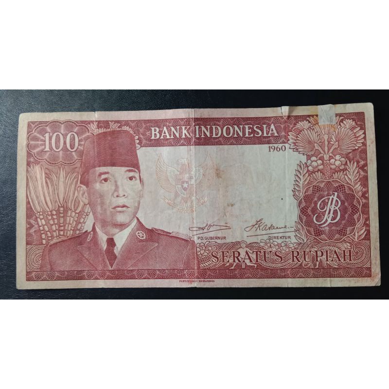 UANGKUNO 100 RUPIAH SUKARNO THN 1960