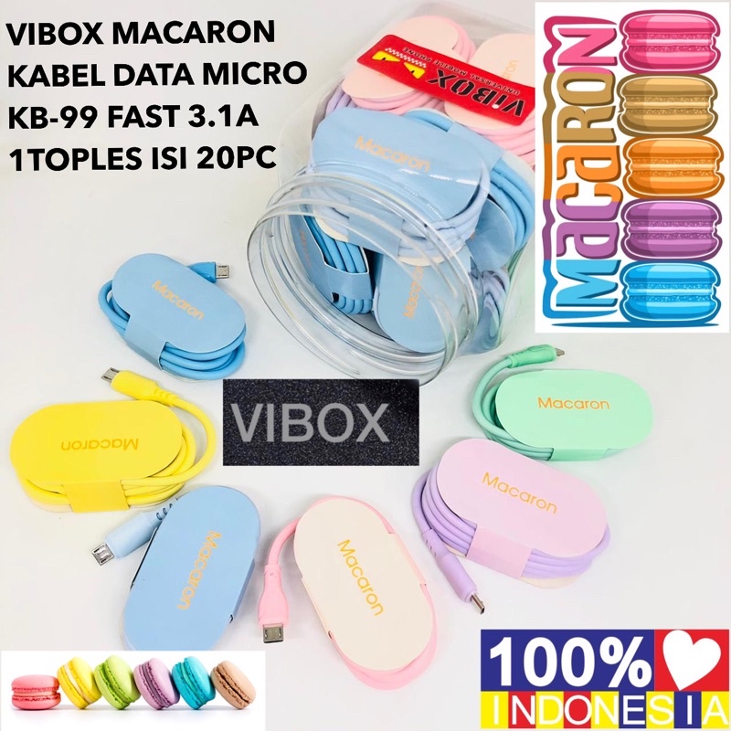 PROMO PERTOPLES ISI 20PCS KABEL VIBOX MICRO MACARON KB-99 1METER FC PROMO