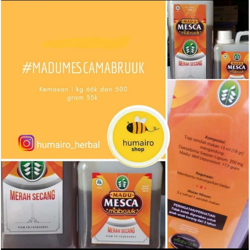 

Madu Mesca Mabruuk 500gr, Madu setengah kilogram