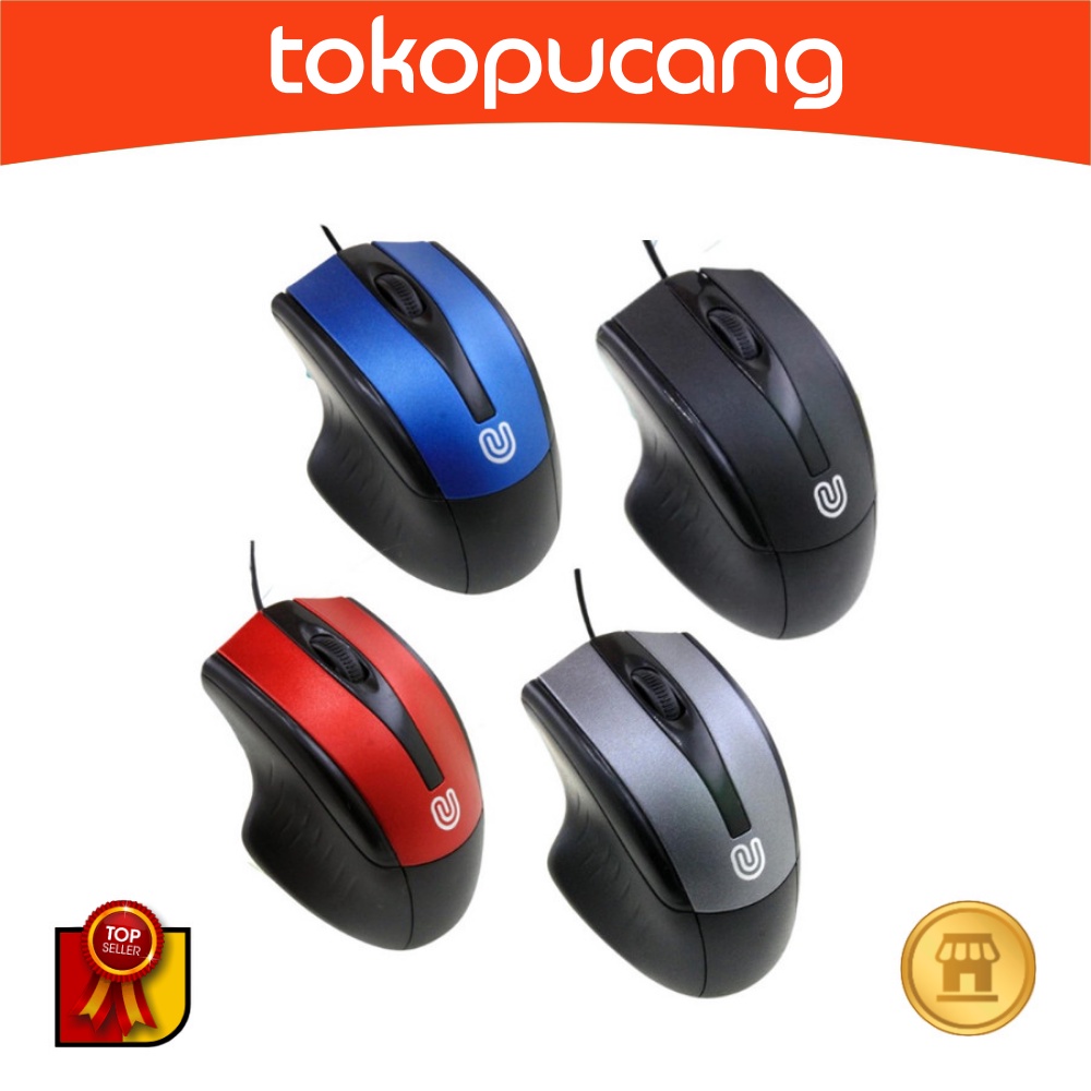 Optical Mouse Kabel USB G5 Unitech Wired USB 1000DPI warna