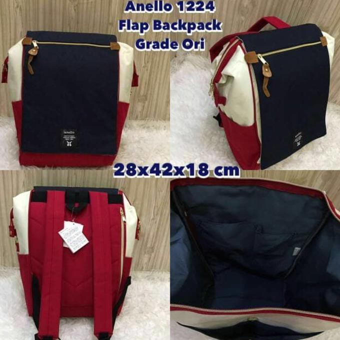 Diskon TAS RANSEL ANELLO 1224 FLAP BACKPACK GRADE ORI Termurah