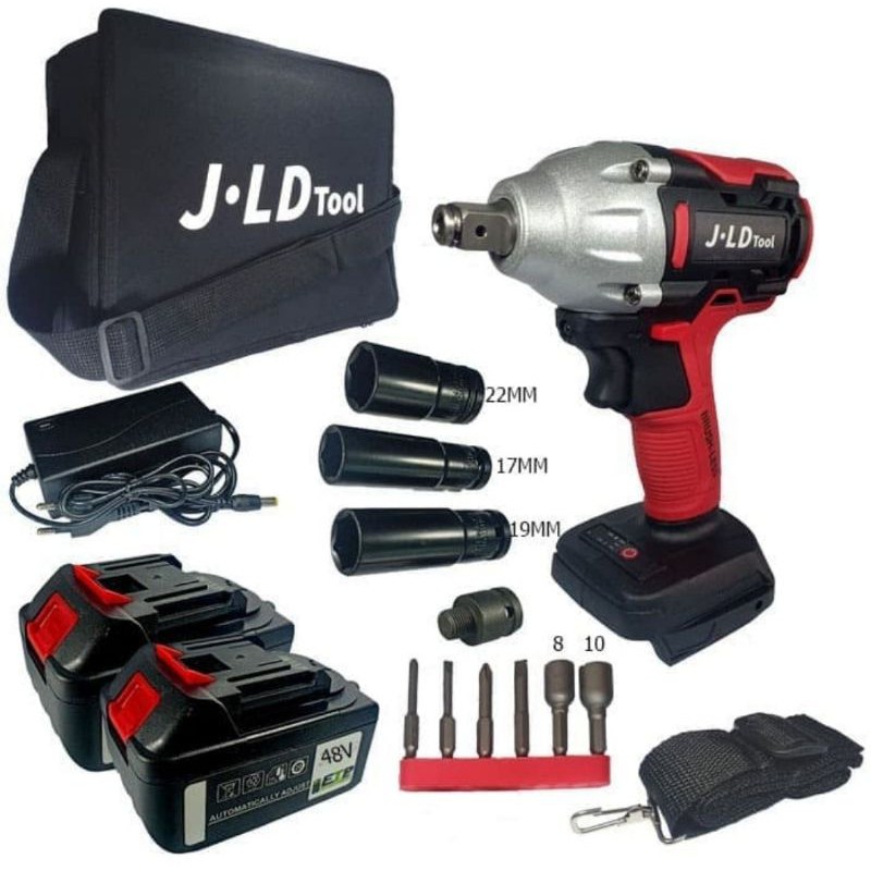 JLD Tools Buka Baut Cordless Impact Wrench Brushless 48V 2 Baterai ...