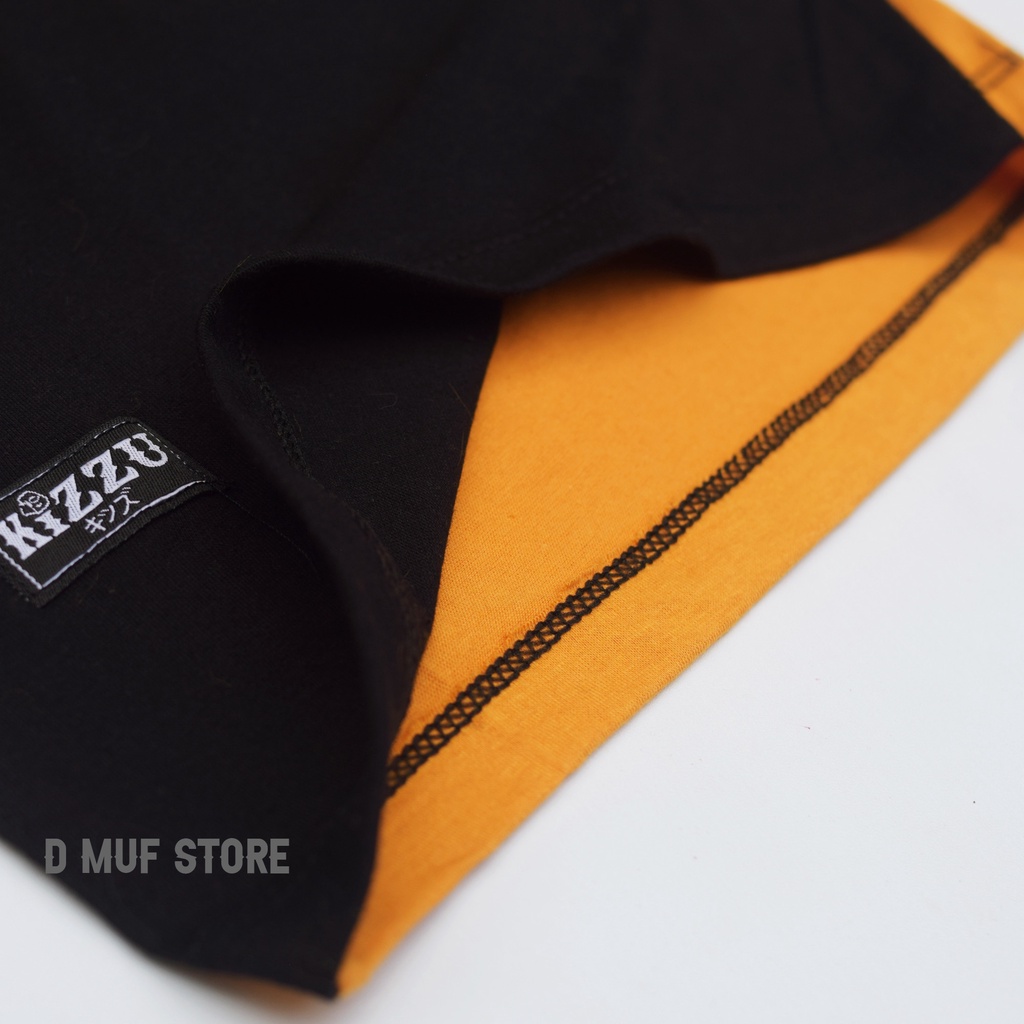 Kizzu Kaos Anak Premium Cotton 30s Usia 1-12 Tahun APK Kuning Hitam- dmufstore