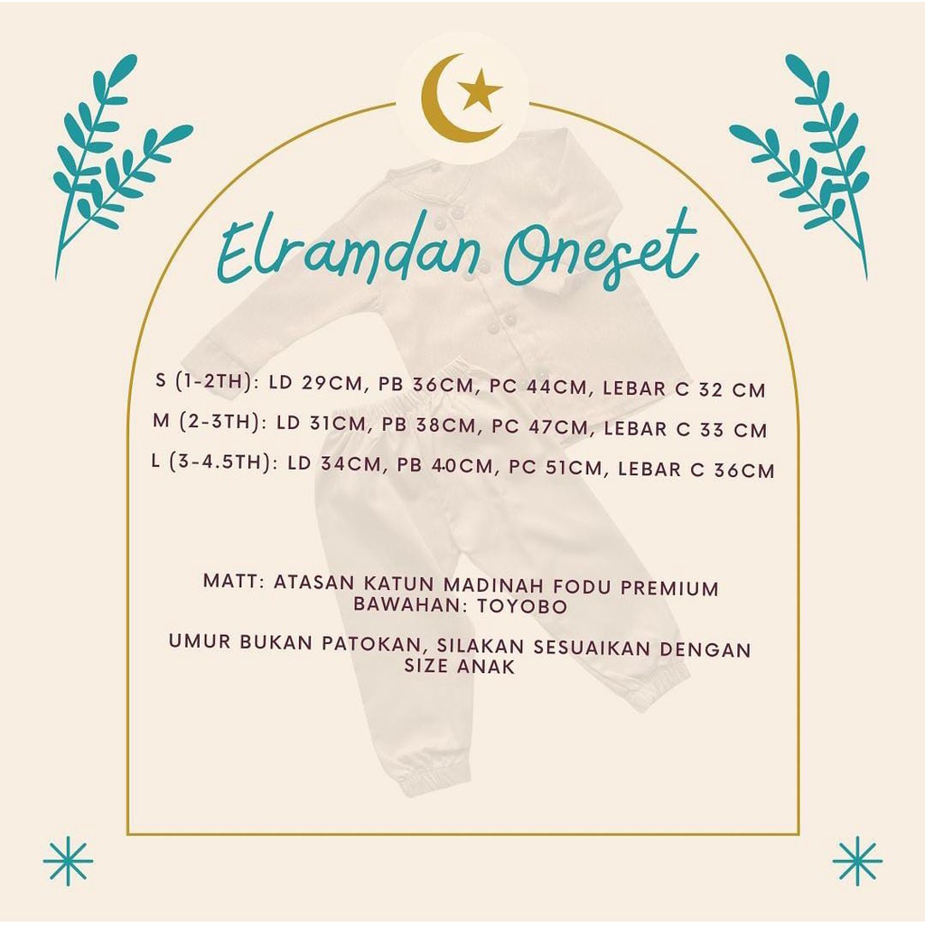 ELRAMDAN SET | Setelan Anak Unisex