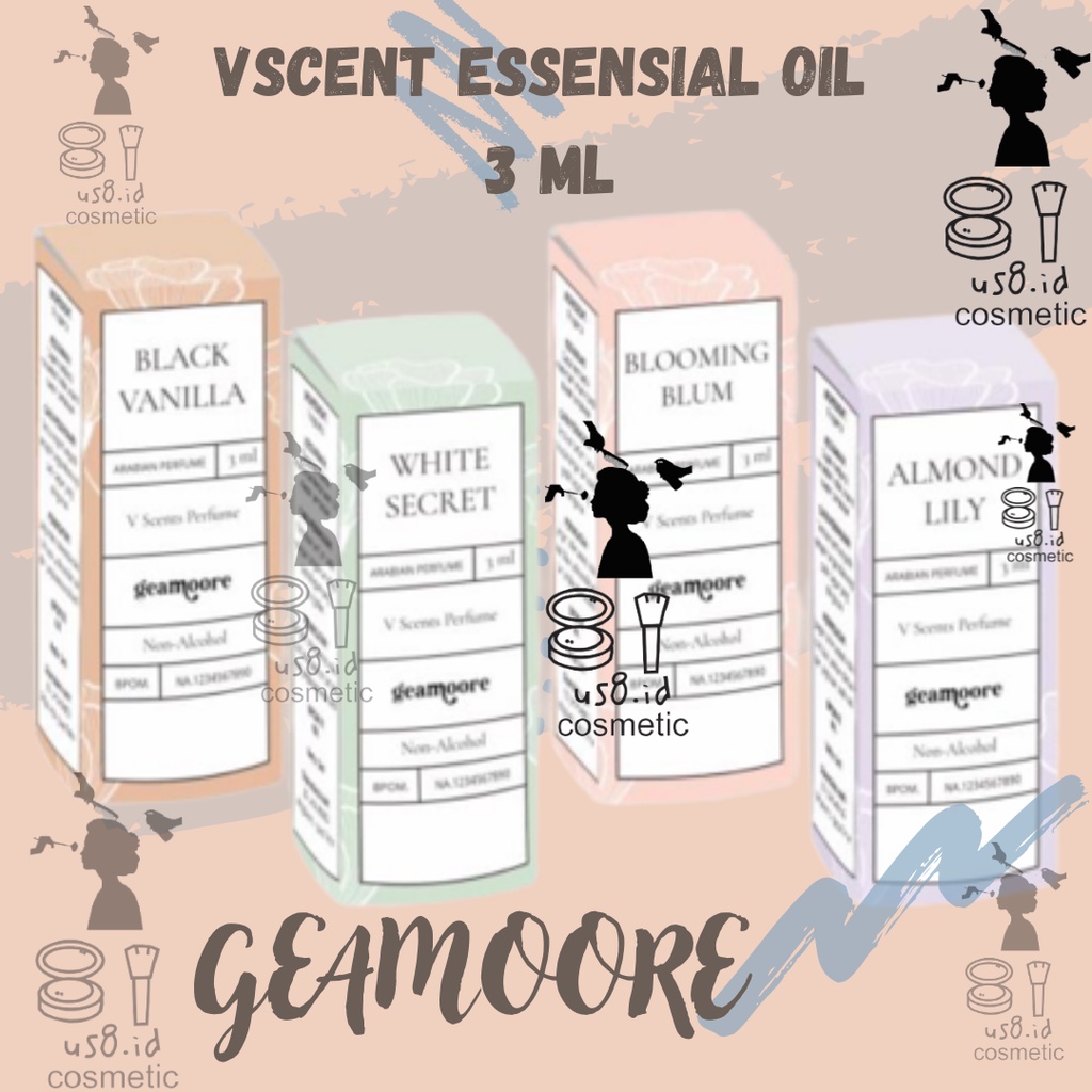 GEAMOORE VSCENT 3 ML BY GEAMOORE - PARFUM V SCENT MISS V - MISK THAHARAH