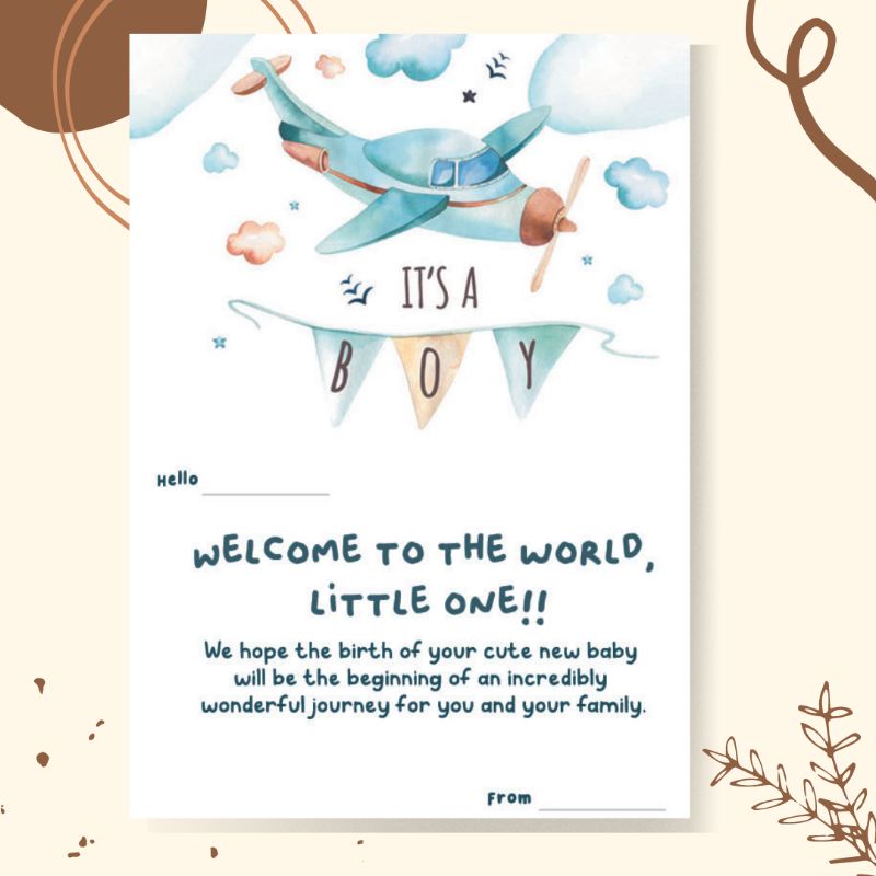 Welcome Baby Boy Card