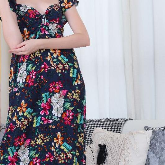 Daster bali lengan pita panjang