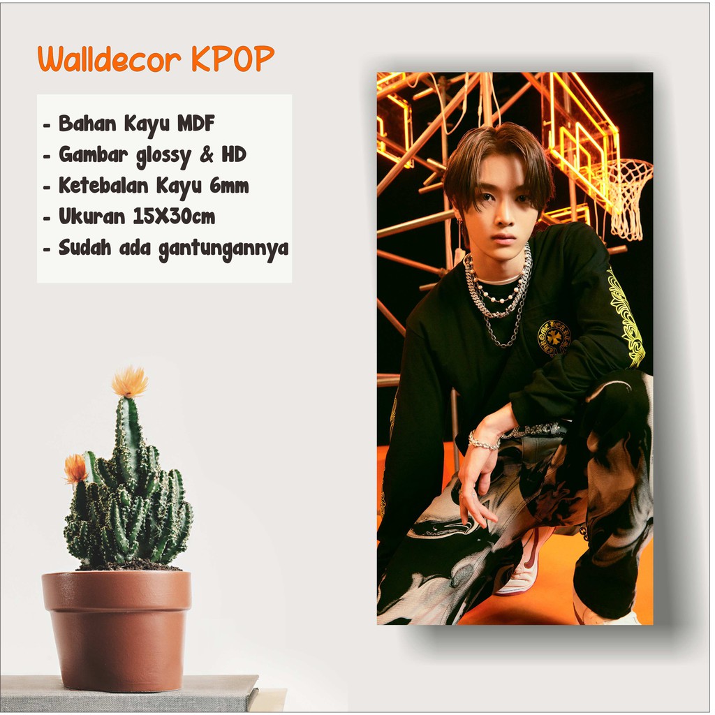 Sungchan Walldecor NCT 2020 Resonance Ukuran 15x30cm Wall Decor Poster Kayu Hiasan Dinding KPOP Kore