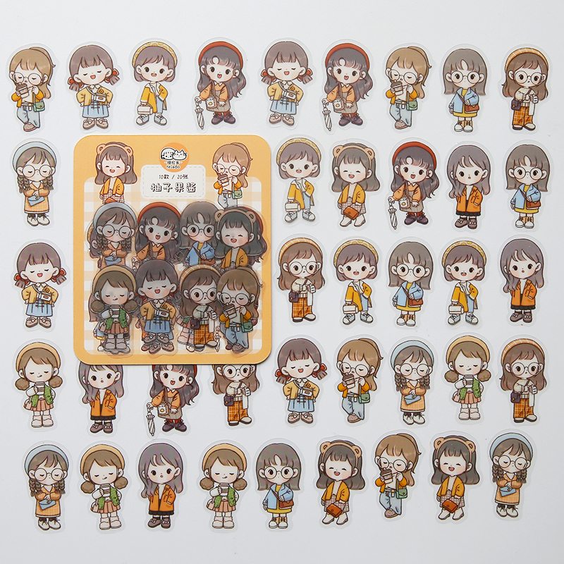 imoda 40 lembar Gadis Cantik dan Cantik Scrapbooking Dekorasi DIY Stiker-B