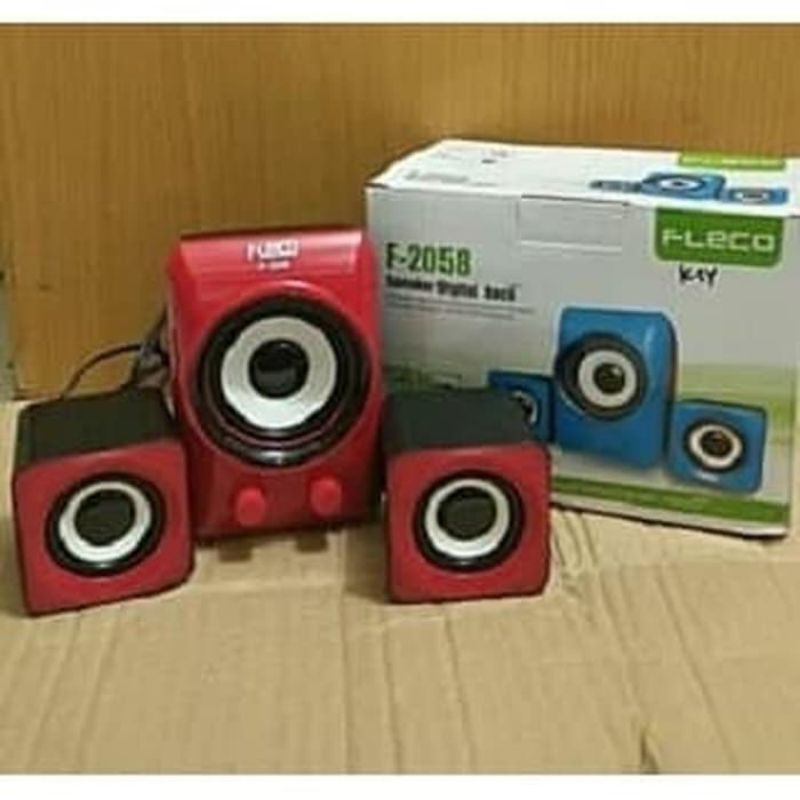 SPEAKER DIGITAL KECIL FLECO F-2058 SUPER BASS SPEAKER MINI KOMPUTER