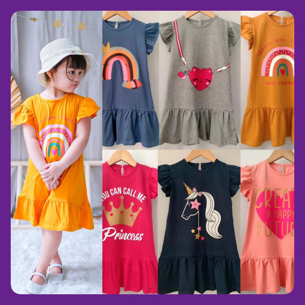 DRESS ANAK NONA SMILEE /  DRESS ANAK SIZE 1 - 5 TAHUN