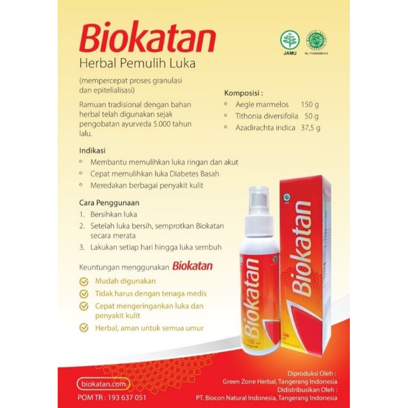 BIOKATAN obat luka diabetes herbal 100 ml