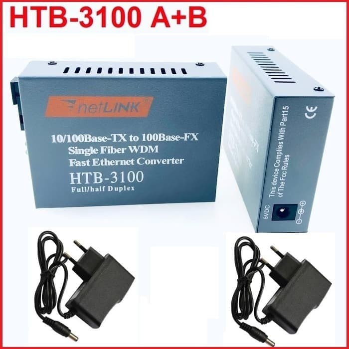 HTB 3100 A+B NetLink HTB3100 AB Single mode Media Converter