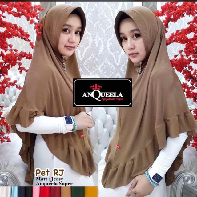 Hijab / jilbab / khimar instan jersey ori by Anqueela
