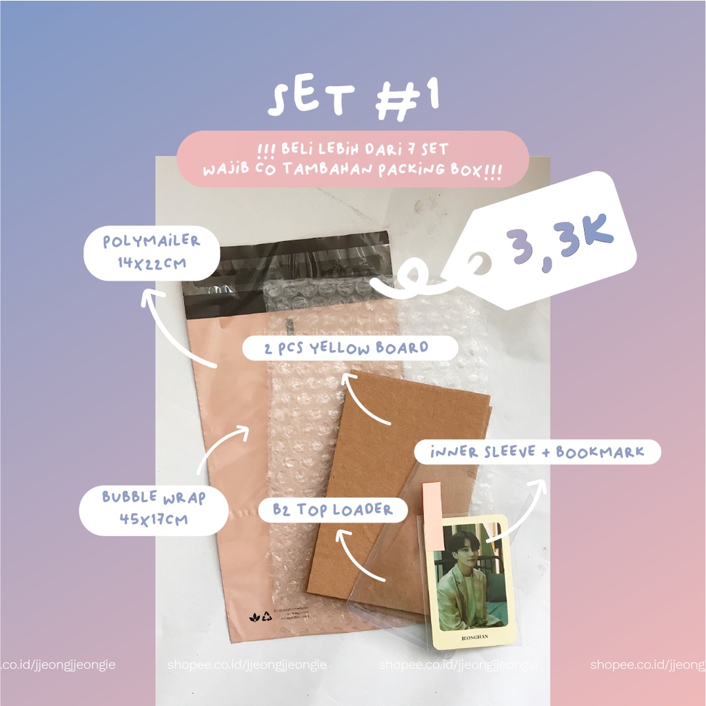 ☆ SET SAFETY PACKAGING PHOTOCARD PALING MURAH LENGKAP ☆ BACA DESKRIPSI PRODUK SEBELUM BELI | ALAT PA