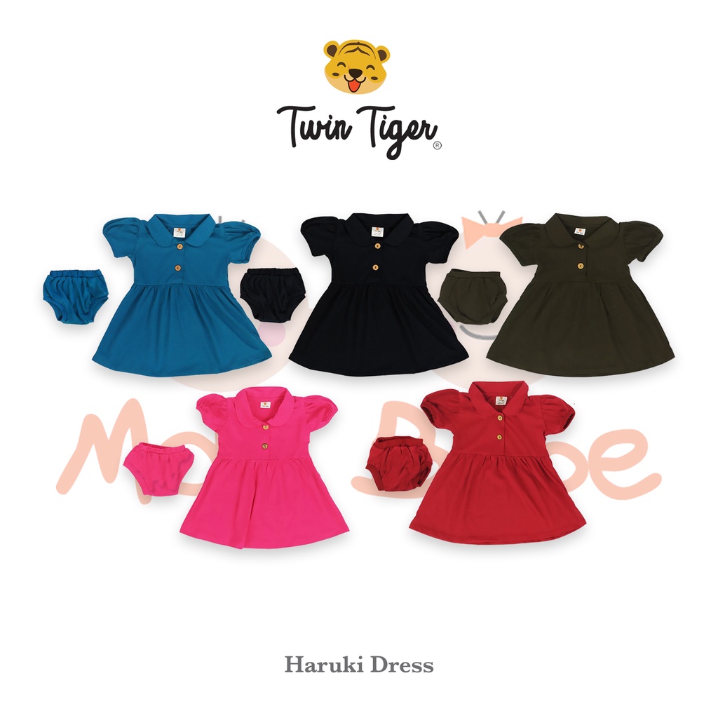 Twin Tiger Baby Haruki Dress Baju Anak  Perempuan 0 - 3 Tahun