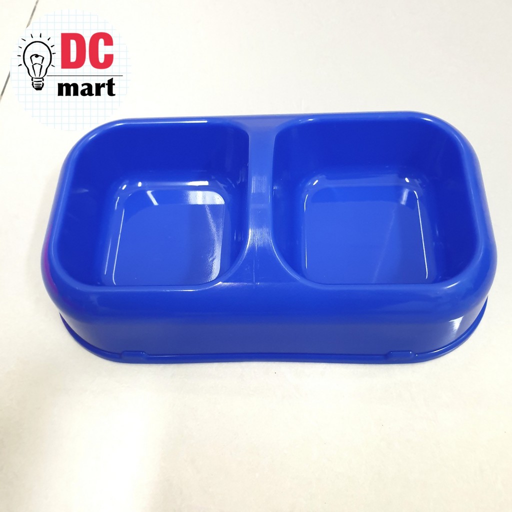 Tempat Makan Kotak Dobel Hewan Anjing Kucing Musang Kelinci