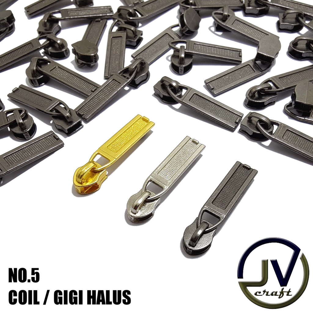 KEPALA RESLETING TAS COIL GIGI HALUS NOMOR 5 MOTIF JAGUNG/ 120 PCS